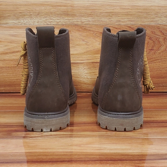 Timberland Logo Embroidered Brown Winter Boot - Picture 5 of 8